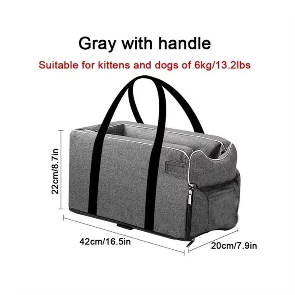 Car Central Dog Car Seat Bed Portable Dog Carrier for Small Dogs and Cats Safety Travel Bag Accessories