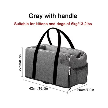 Car Central Dog Car Seat Bed Portable Dog Carrier for Small Dogs and Cats Safety Travel Bag Accessories